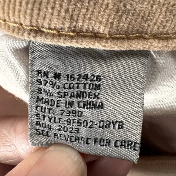 Tractr High Rise Flare Leg Tan Beige Corduroy Stretch Jeans Sz 12/31 NWT‎ - Picture 9 of 10